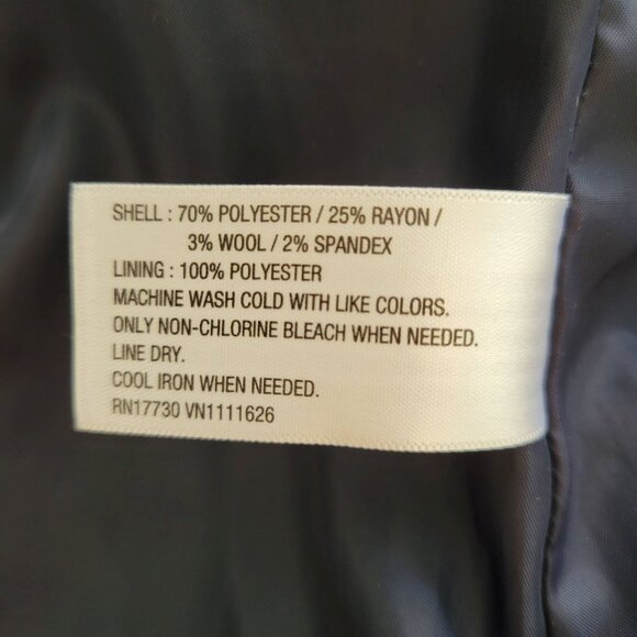 Plaid Blazer Jacket Wool Blend Navy & Red Dark Academia Hogwarts - Picture 9 of 10